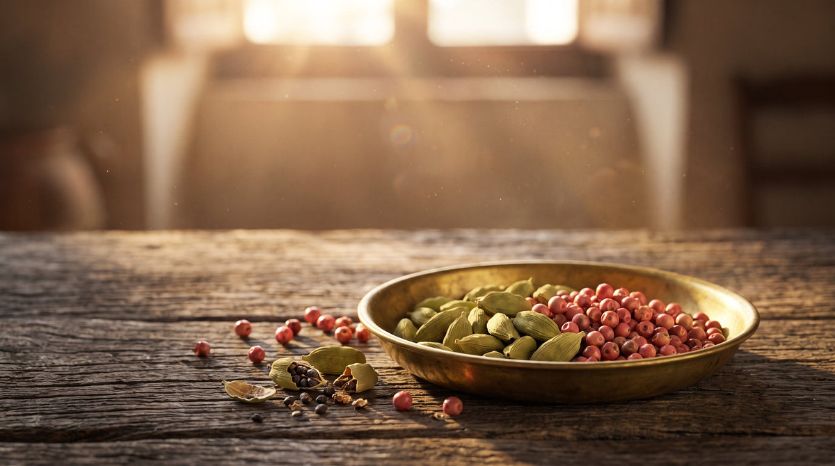 Cool spices in perfume: cardamom and pepper