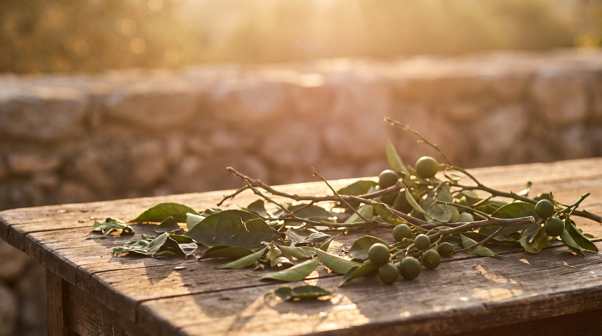 Petitgrain in perfume: Green bitter orange leaves